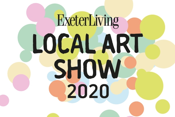 Text that reads 'Exeter Living, Local Art Show 2020'