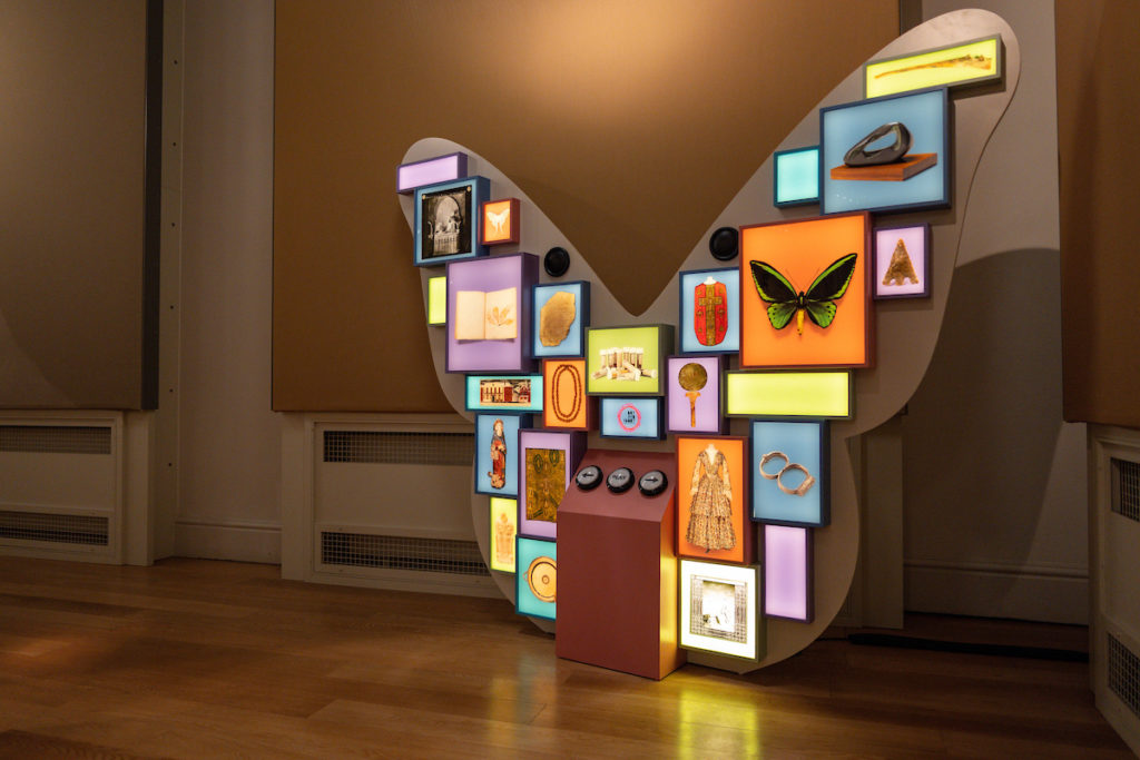 The Stand and Stare interactive, an interactive installation shaped like a butterfly