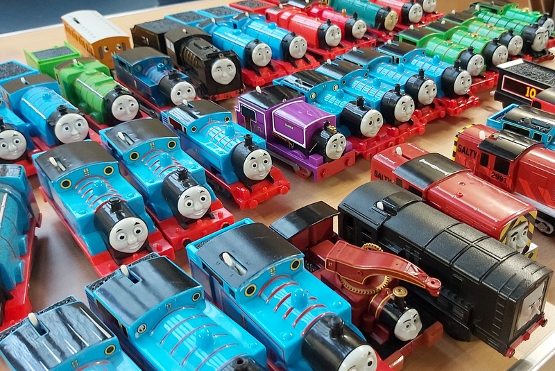 Thomas the Tank Engine colourful train carriages