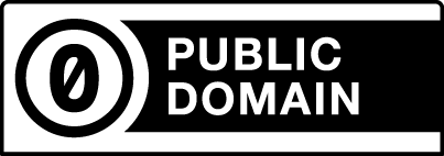 The logo for the CC 0 public domain licence. 